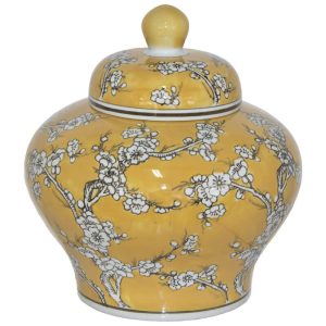 Yellow Flower Ginger Jar 25 cm