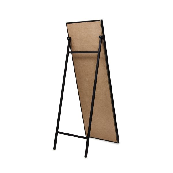 Back view of the Ileen Mirror in Black showcasing the standing legs.