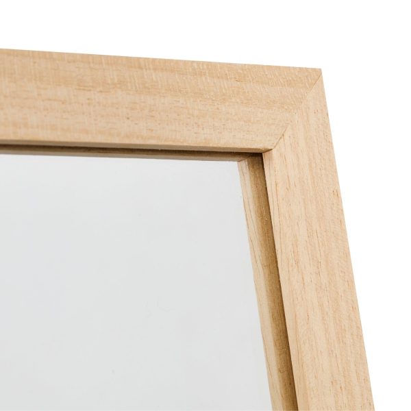 Close up detail of the Ileen Mirror in a natural finish