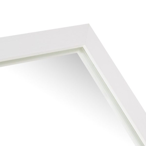 Close up detail of the Ileen Mirrror in White