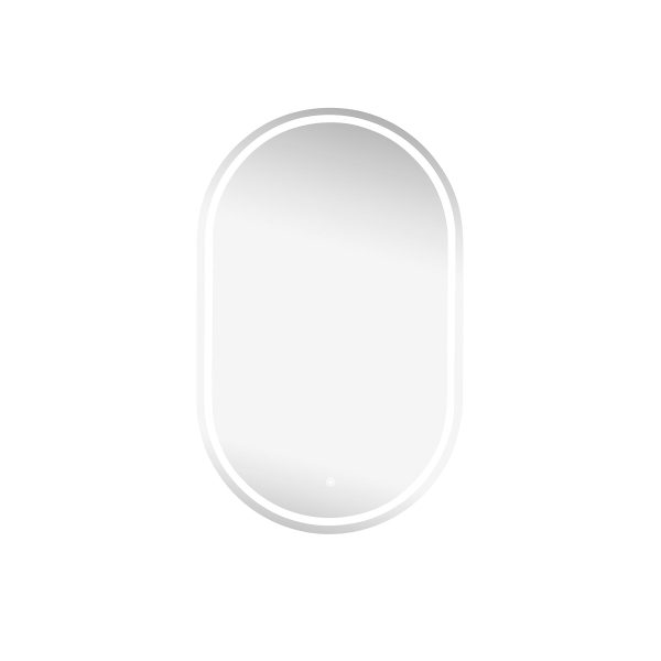 Oval Frameless LED Mirror 800 x 500 mm